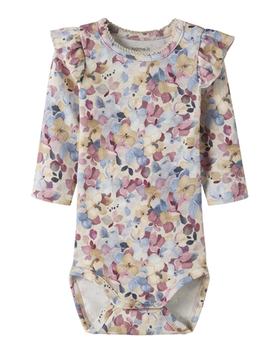 Name It - NBFNadena Langarm-Bodystocking - Peyote Melange/Lilas